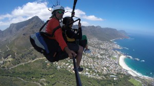 Cape Town as seen from the Sky while Paragliding