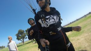 Happy tandem landing in Sea Point