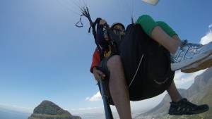 Tandem paraglding photo of pilot and client